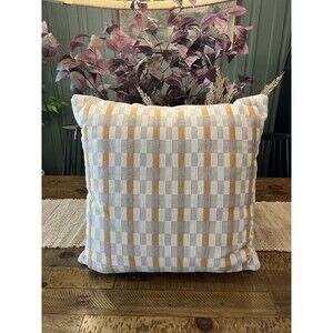 Oversized Woven Linework Square Throw Pillow Gold/Neutral - Threshold
